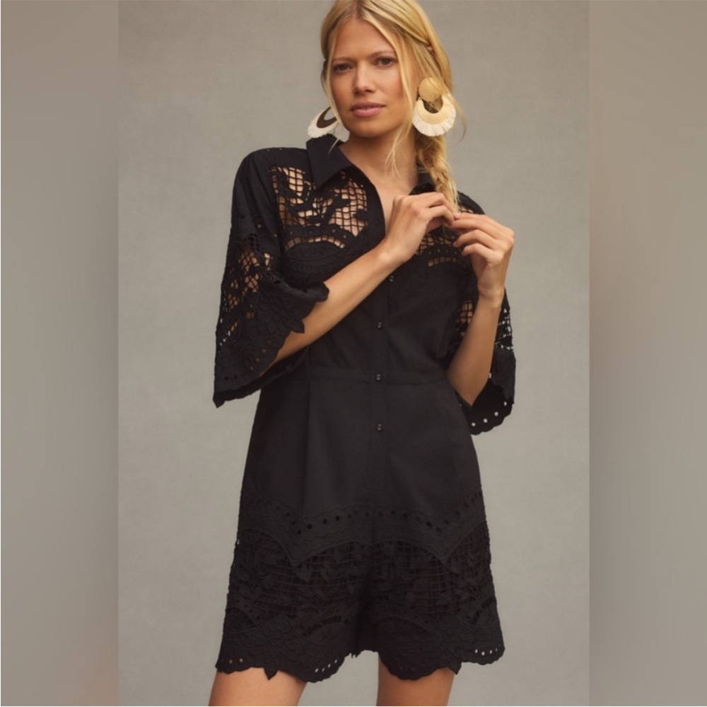 Elegant Black Lace Romper